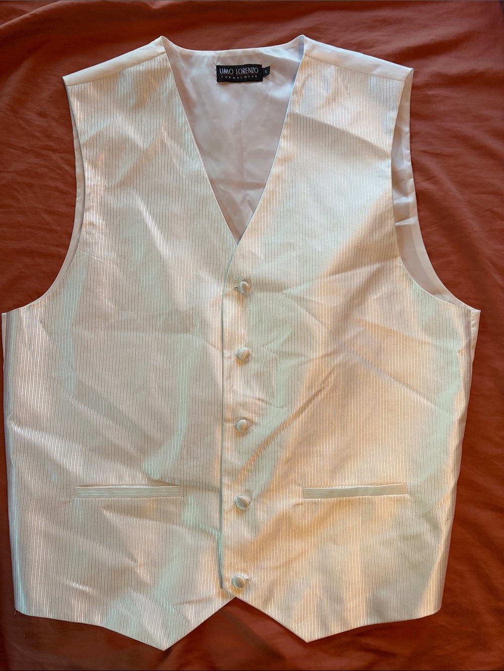 Men’s umo lorenzo whitePinstripe Dress Vest